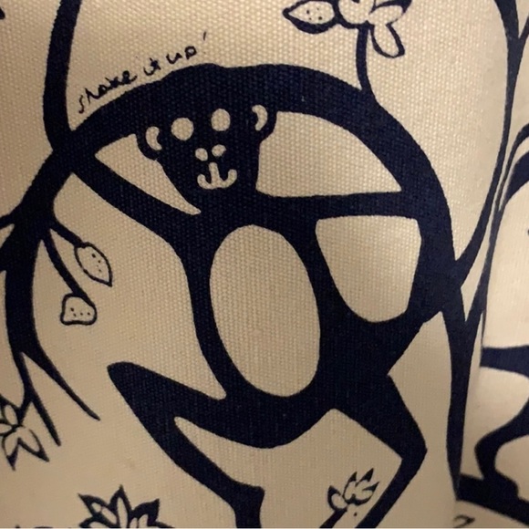 Lilly Pulitzer Boho Hobo Bag Purse Monkey Cocktail Cheers Shake It Up Rare Print - Picture 5 of 9